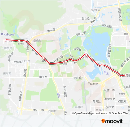 西郊线 XIJIAO LINE Cable Car Line Map
