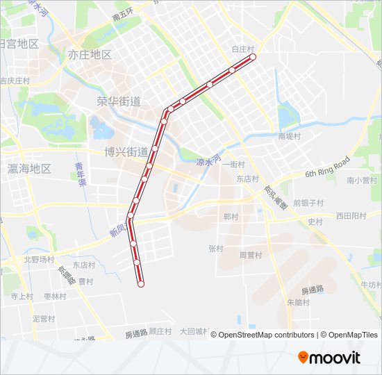 亦庄T1线 YIZHUANG T1 LINE Cable Car Line Map