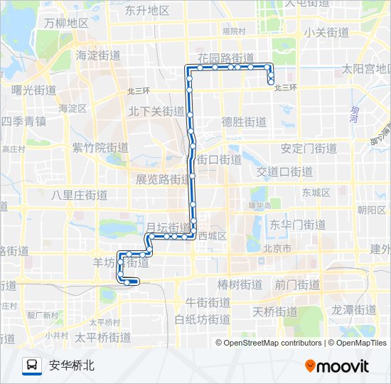 公交21路的线路图