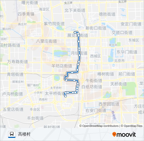 公交45路的线路图