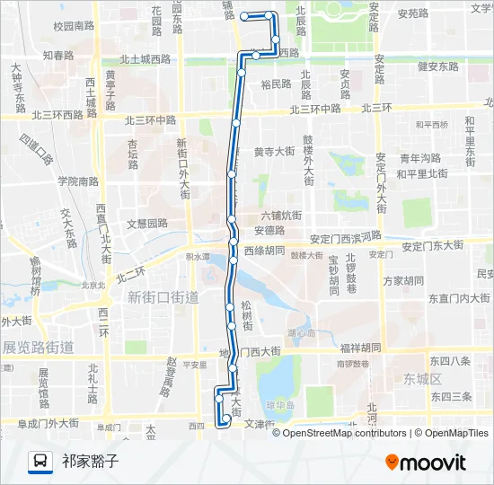 55 Bus Line Map
