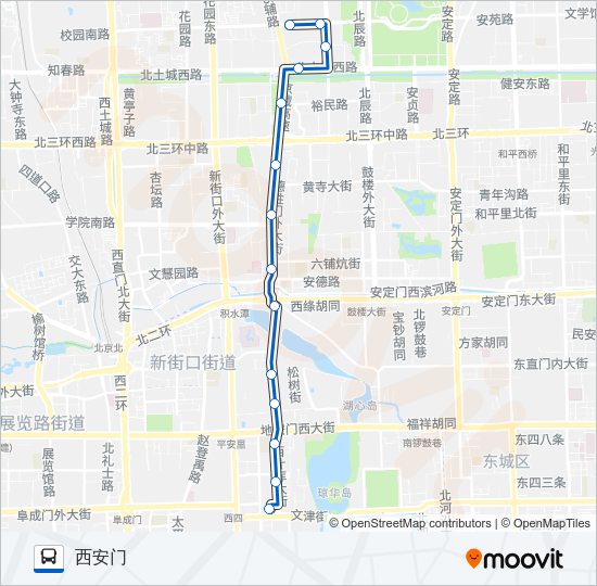 公交55路的线路图