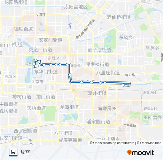 公交58路的线路图