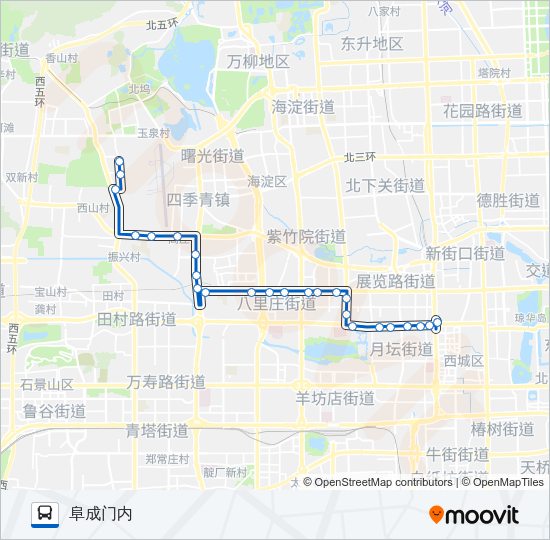 公交61路的线路图