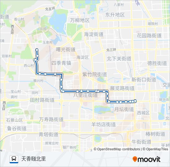 公交61路的线路图