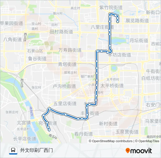 公交77路的线路图