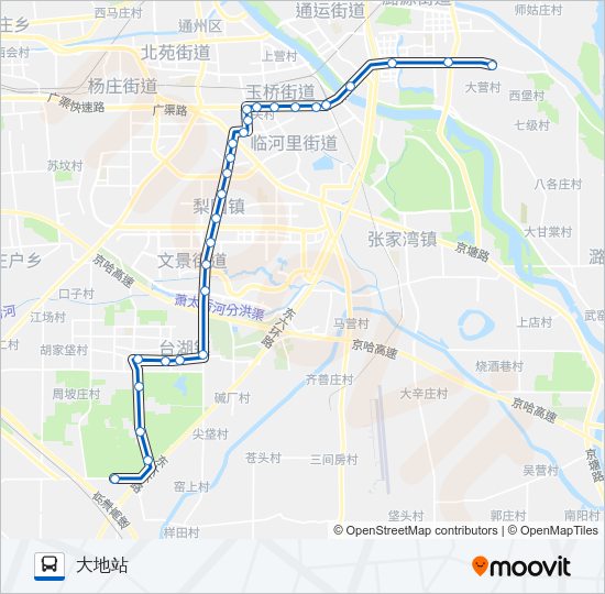 公交临8路的线路图