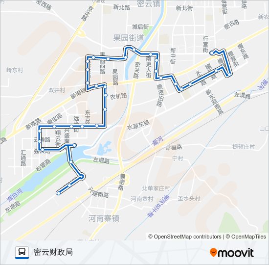 公交密1路的线路图