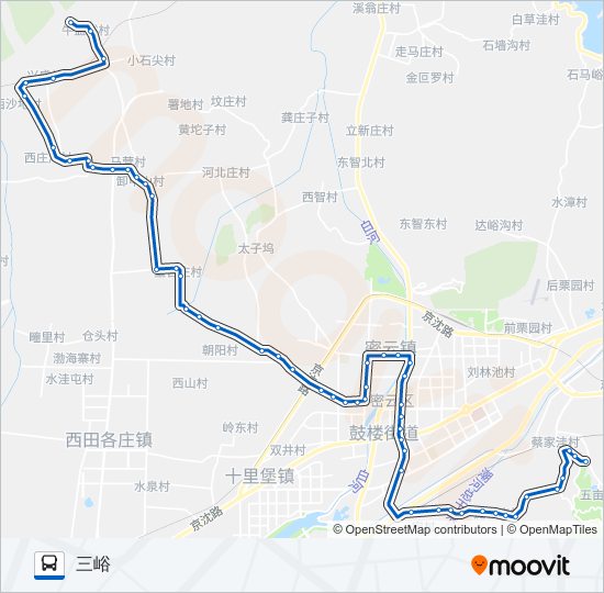 公交密3路的线路图