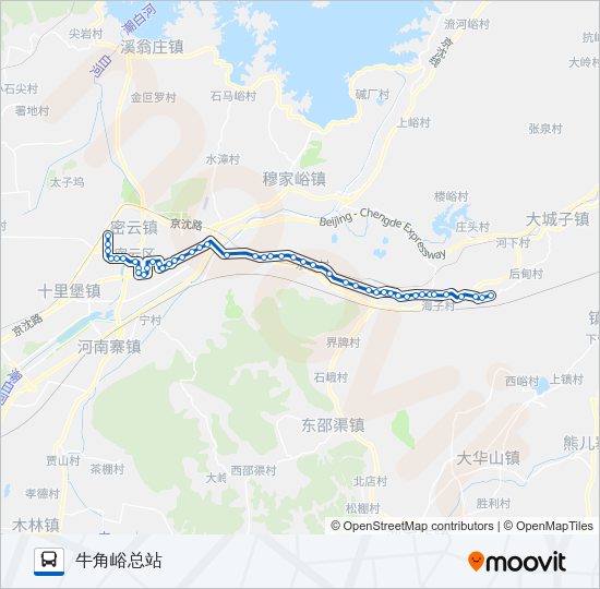 公交密5路的线路图