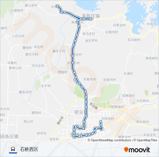 公交密8路的线路图