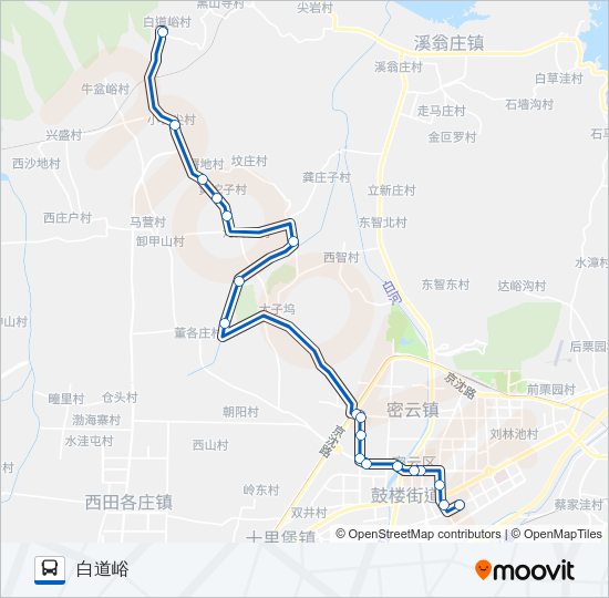 公交密9路的线路图