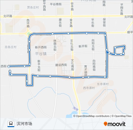 平1 bus Line Map