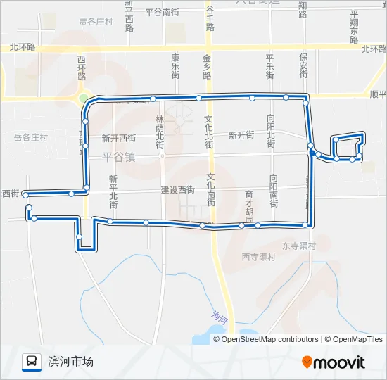 公交平1路的线路图