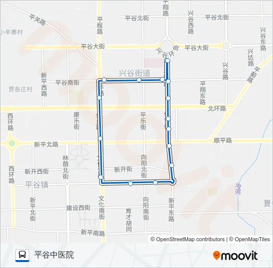 平5 Bus Line Map