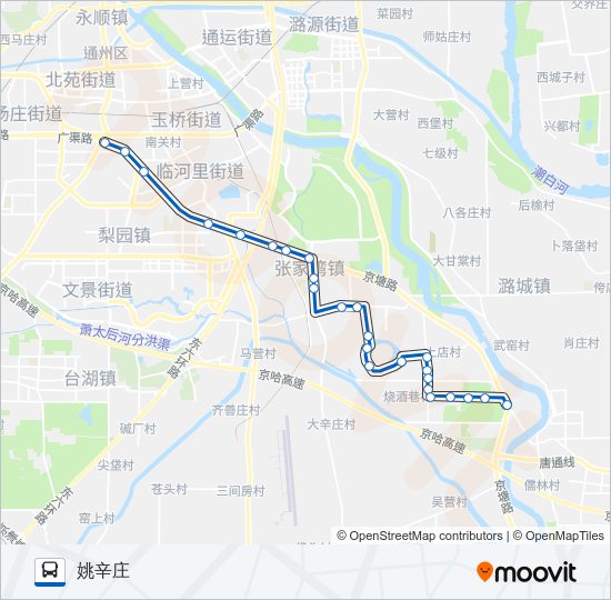 公交通5路的线路图