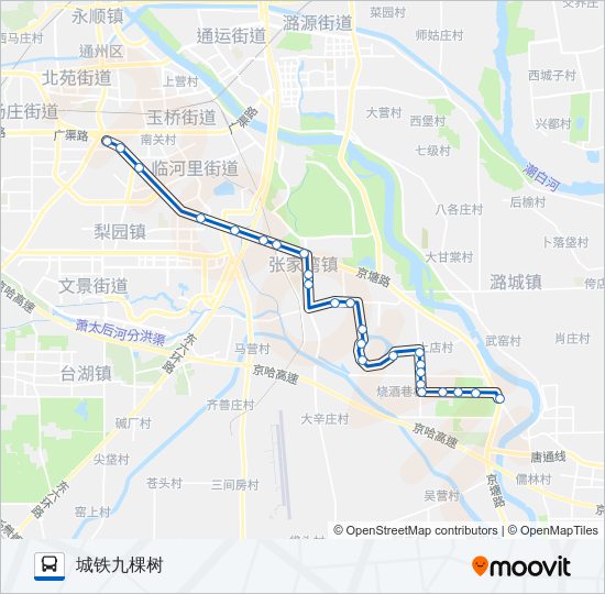 公交通5路的线路图