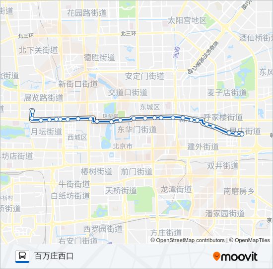 公交101路的线路图