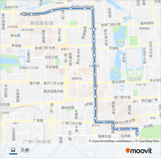 105 bus Line Map