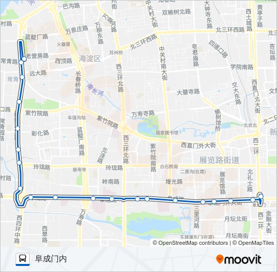 公交121路的线路图