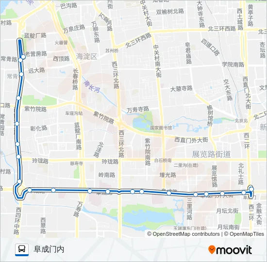 121 Bus Line Map