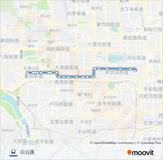 公交308路的线路图