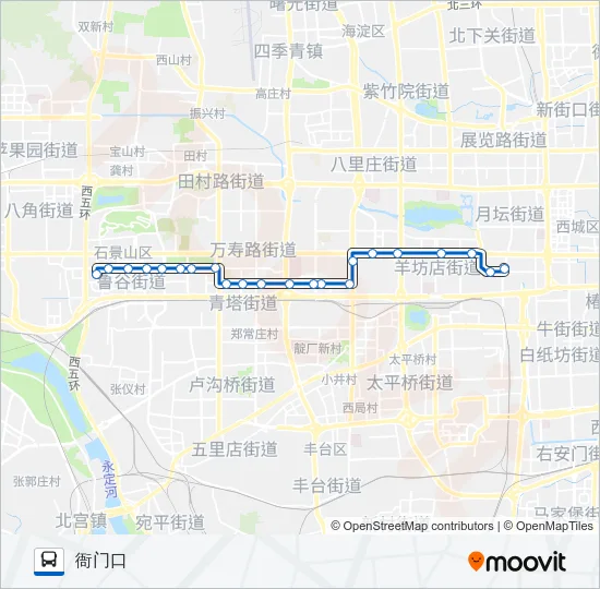 公交308路的线路图