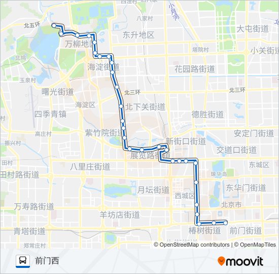 332 bus Line Map