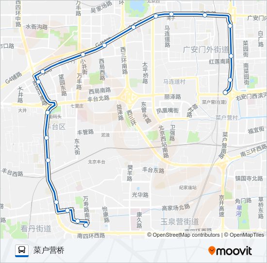 公交340路的线路图