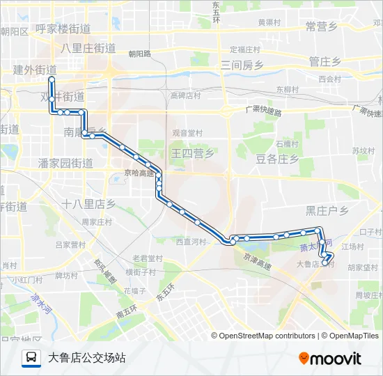 348 Bus Line Map