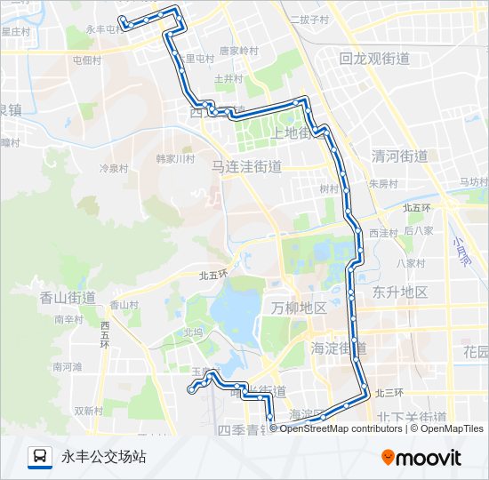 365 bus Line Map