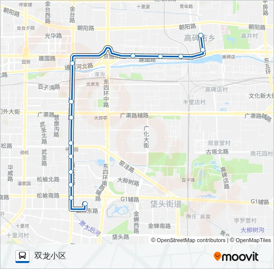 382 Bus Line Map