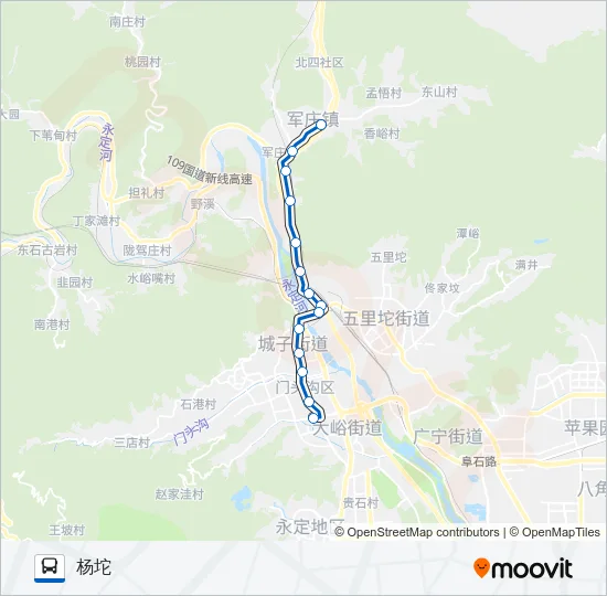383 Bus Line Map