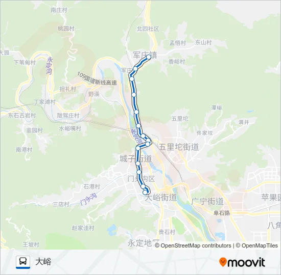 383 Bus Line Map
