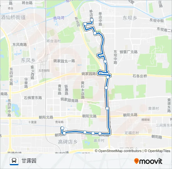 412 Bus Line Map