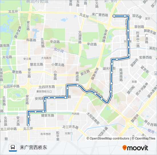 公交422路的线路图