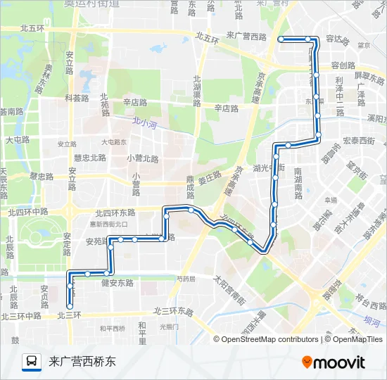 公交422路的线路图