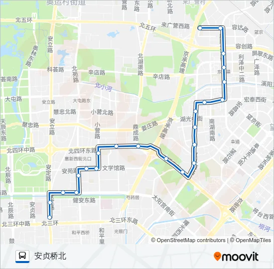 公交422路的线路图