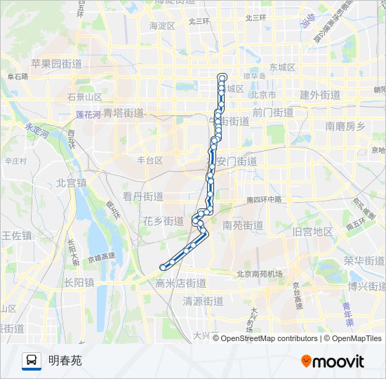 公交423路的线路图