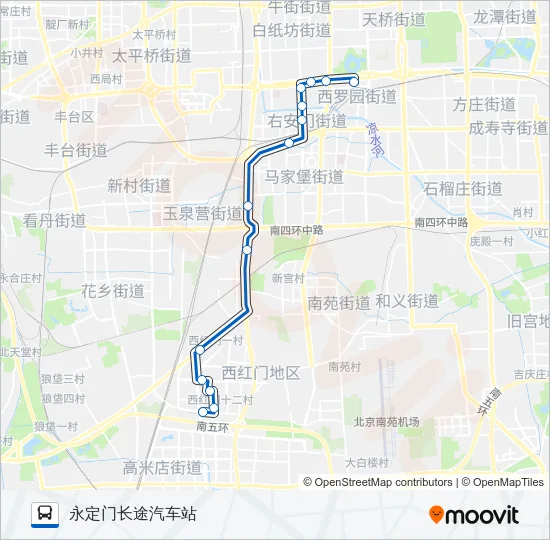 454 Bus Line Map
