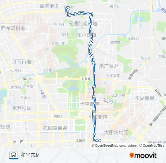 464 Bus Line Map