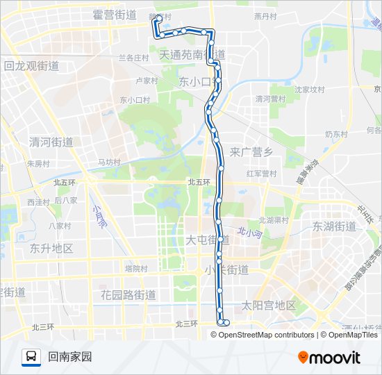 公交464路的线路图