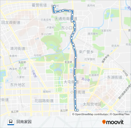 464 Bus Line Map