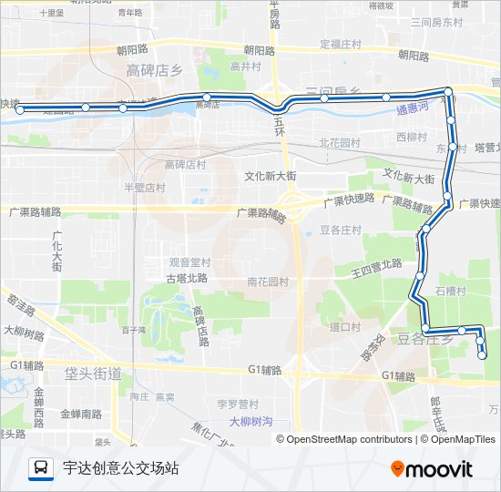 公交475路的线路图