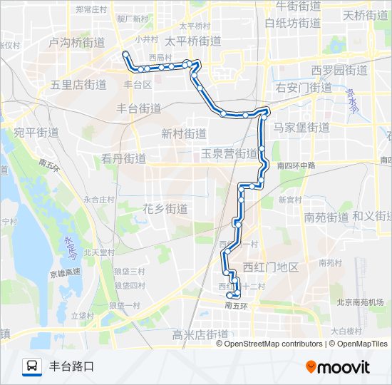 公交483路的线路图