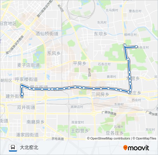 488 bus Line Map