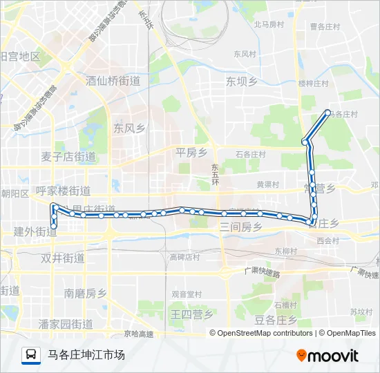 488 Bus Line Map