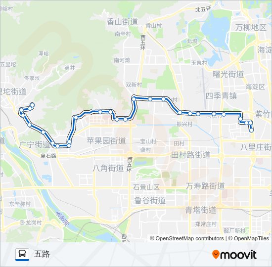 公交489路的线路图