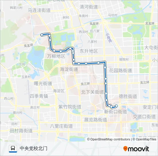 498 Bus Line Map