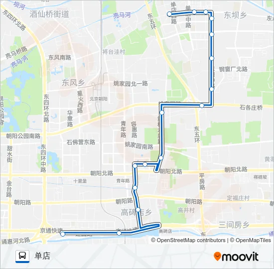 553 Bus Line Map